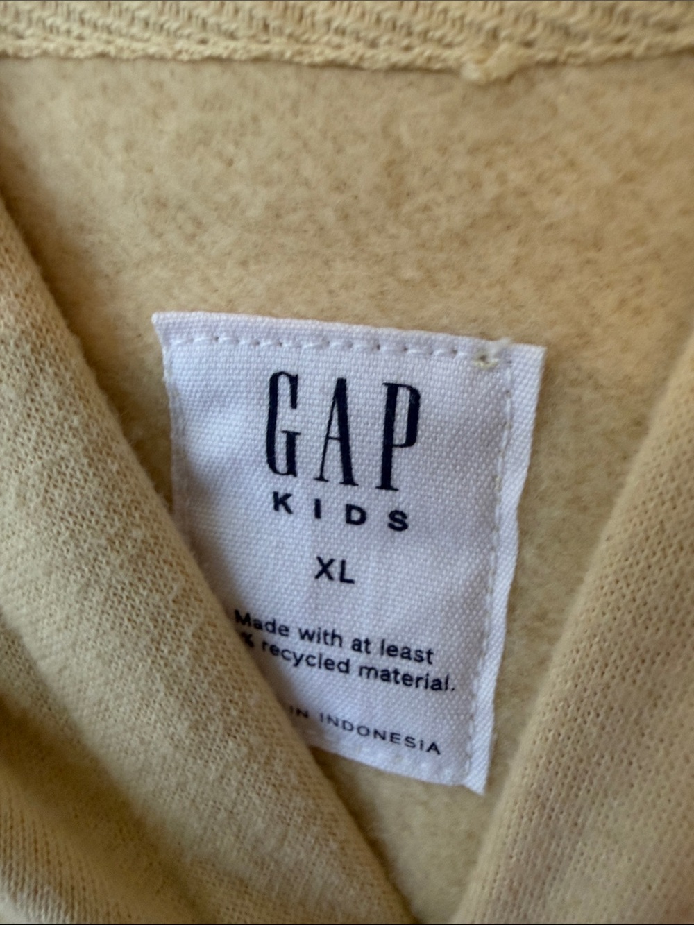 GAP Kids Butter Yellow Hooded Sweatshirt - Picture 5 of 6